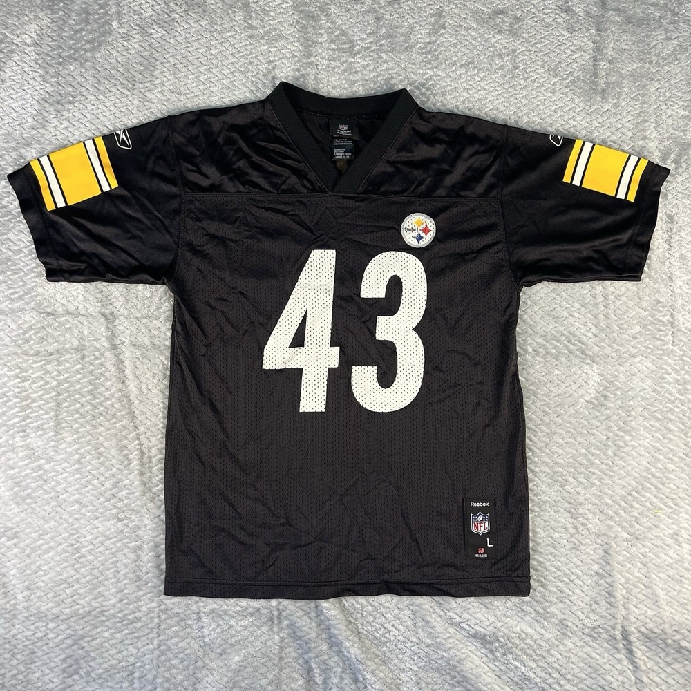 Reebok Troy Polamalu 43 Pittsburgh Steelers Youth Large 14-16 NFL Jersey